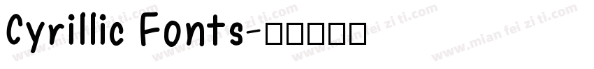 Cyrillic Fonts字体转换